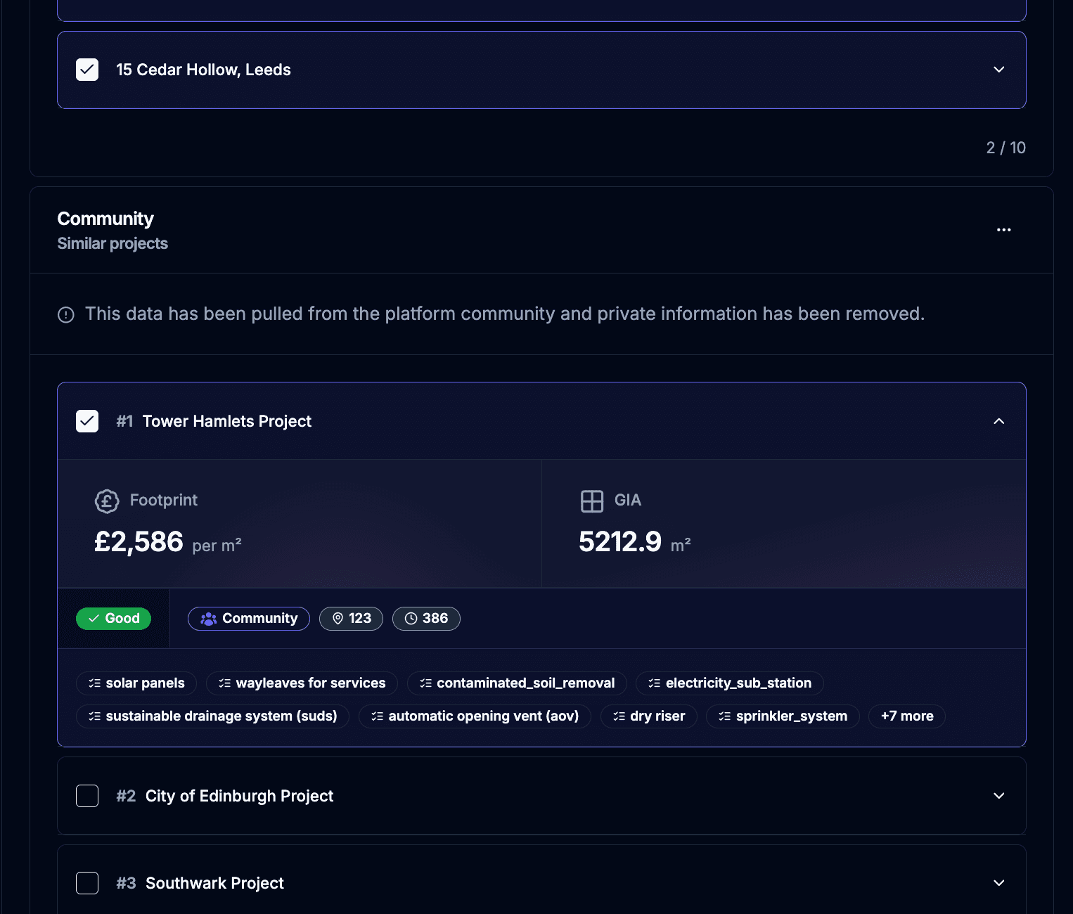 Benchmark Against Your Own Projects and Community Data