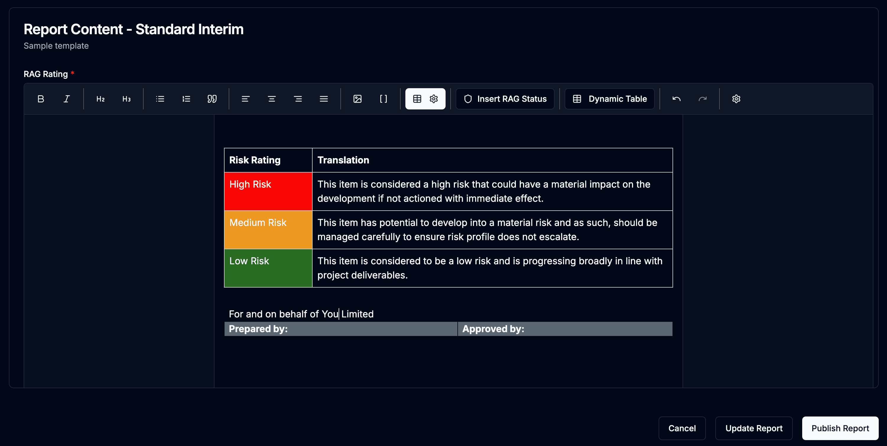 Bespoke, Data-Driven Reporting