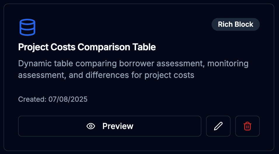Customisable Report Builder